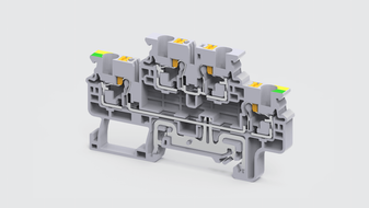 Feed-through and Ground function in single terminal block