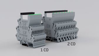 Common profile for 1 CO & 2 CO relay modules
